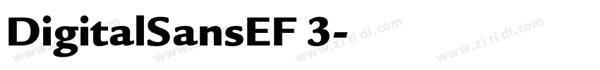 DigitalSansEF 3字体转换